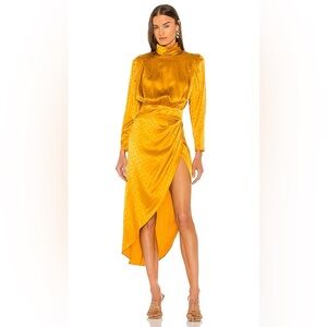 Ronny Kobo Collection Blake Asymmetrical Silk Blend Dress | Size XS